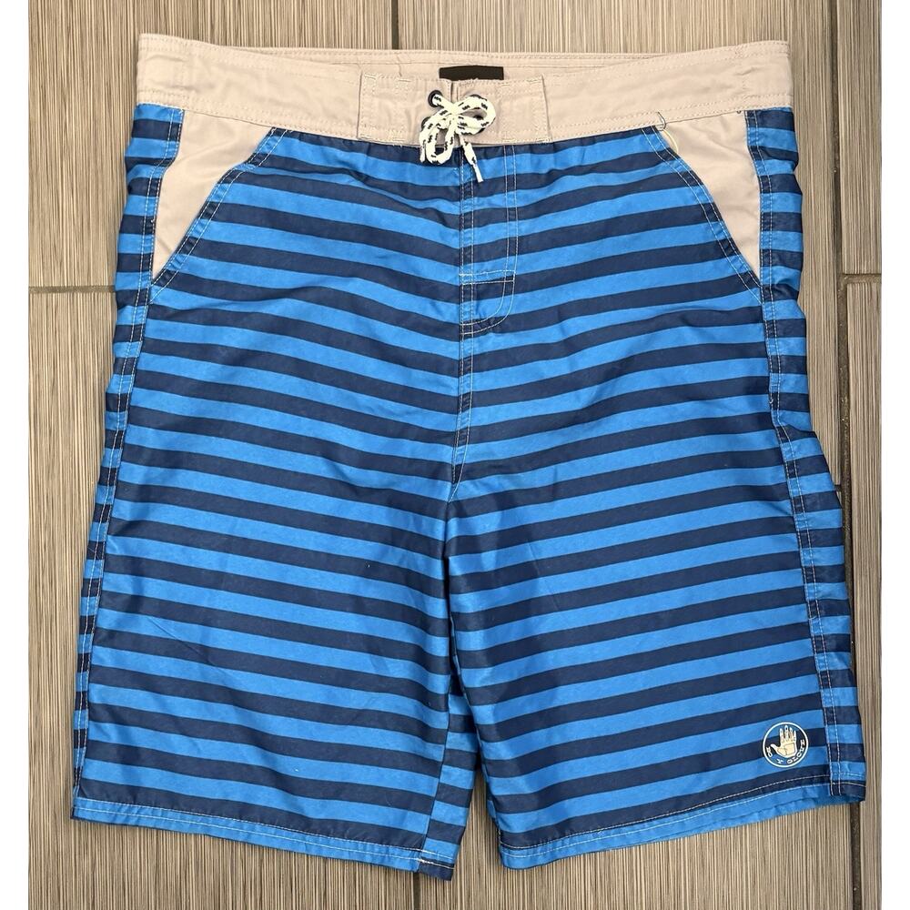 Body Glove Boys Blue Striped Board Shorts Size XL (18) Surf Beach